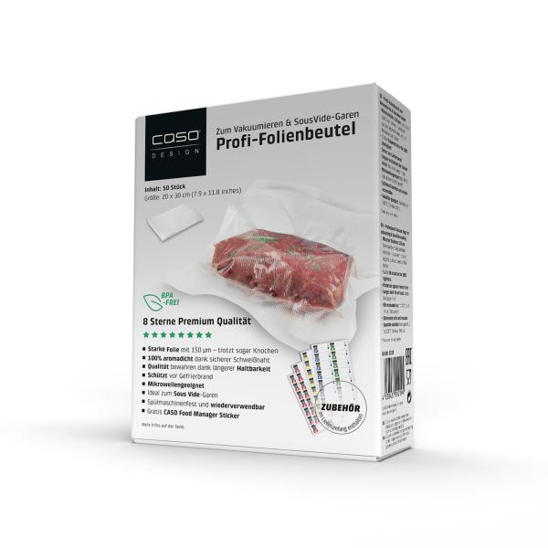 8-Sterne Profi-Folienbeutel 20x30 cm, 50 Stück, 150 μm